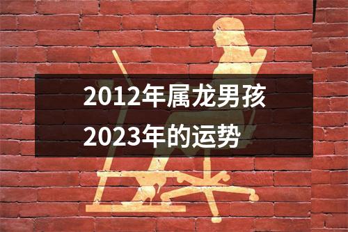 2012年属龙男孩2023年的运势