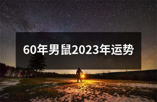 60年男鼠2023年运势