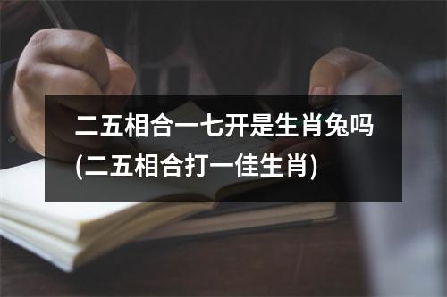 二五相合一七开是生肖兔吗(二五相合打一佳生肖)