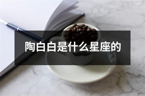 陶白白是什么星座的