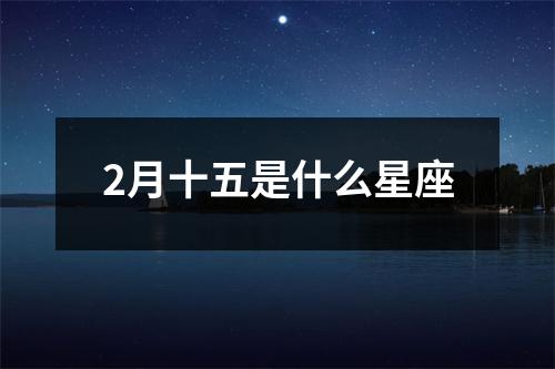 2月十五是什么星座