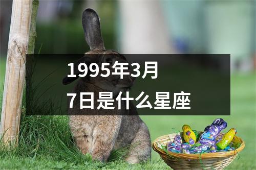 1995年3月7日是什么星座