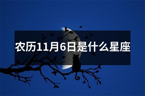 农历11月6日是什么星座