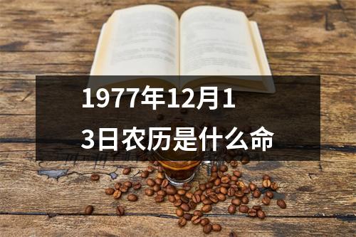 1977年12月13日农历是什么命