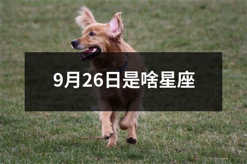 9月26日是啥星座