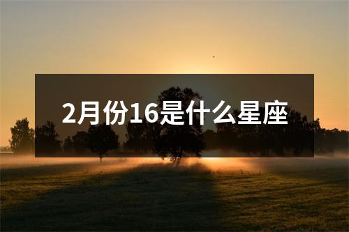 2月份16是什么星座