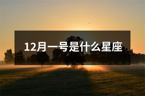 12月一号是什么星座