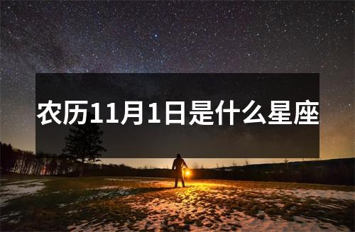 农历11月1日是什么星座