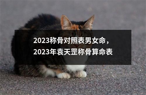 2023称骨对照表男女命，2023年袁天罡称骨算命表