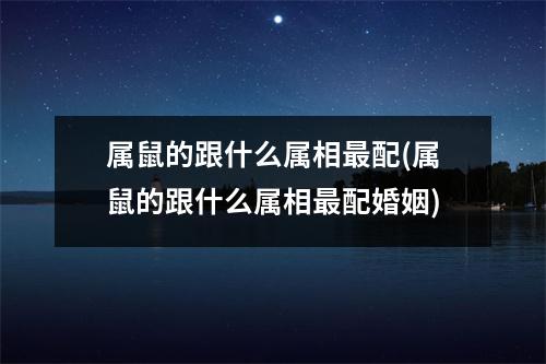 属鼠的跟什么属相配(属鼠的跟什么属相配婚姻)