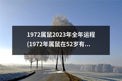 1972属鼠2023年全年运程(1972年属鼠在52岁有一个坎嘛)