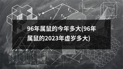 96年属鼠的今年多大(96年属鼠的2023年虚岁多大)