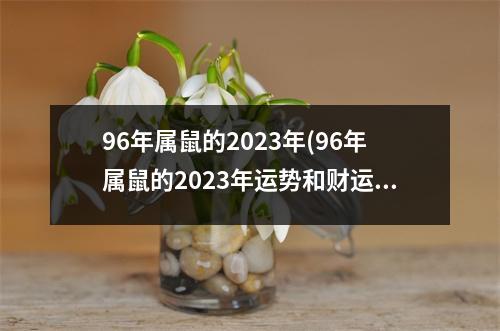 96年属鼠的2023年(96年属鼠的2023年运势和财运怎么样呢)