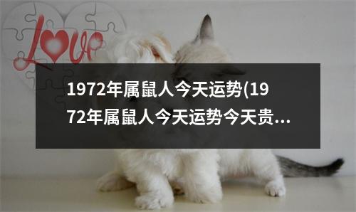 1972年属鼠人今天运势(1972年属鼠人今天运势今天贵人)