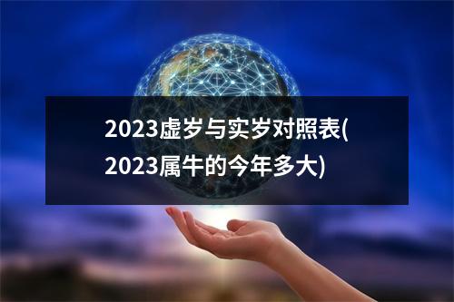 2023虚岁与实岁对照表(2023属牛的今年多大)