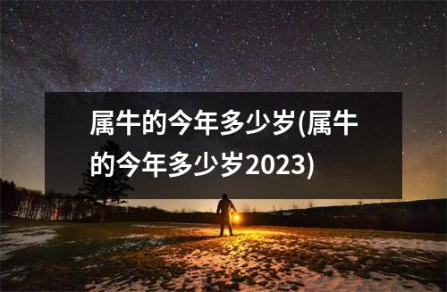 属牛的今年多少岁(属牛的今年多少岁2023)