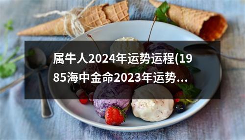 属牛人2024年运势运程(1985海中金命2023年运势)