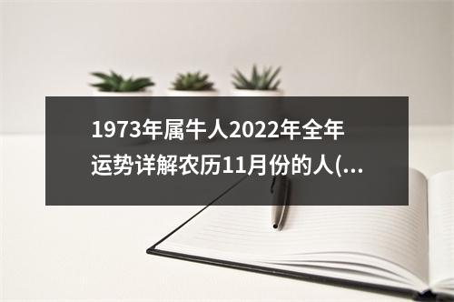 1973年属牛人2022年全年运势详解农历11月份的人(1973年属牛人2022年全年运势详解易经是怎样)