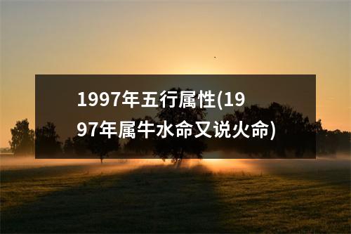 1997年五行属性(1997年属牛水命又说火命)