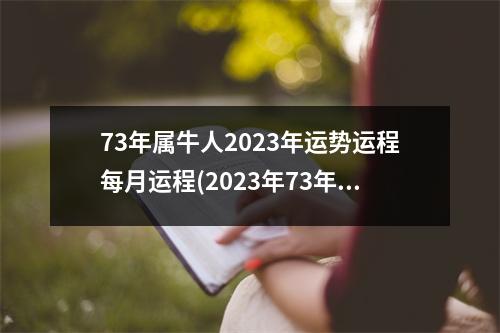 73年属牛人2023年运势运程每月运程(2023年73年属牛男年财运事业)