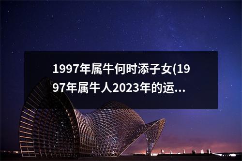 1997年属牛何时添子女(1997年属牛人2023年的运势和婚姻)