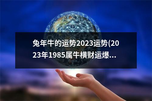 兔年牛的运势2023运势(2023年1985属牛横财运爆发)