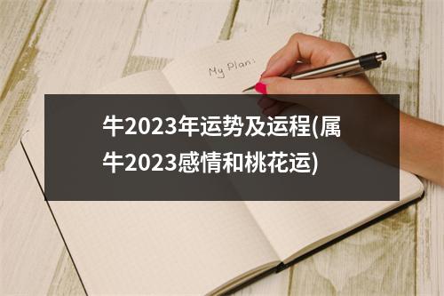 牛2023年运势及运程(属牛2023感情和桃花运)