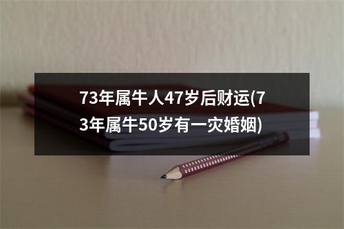 73年属牛人47岁后财运(73年属牛50岁有一灾婚姻)