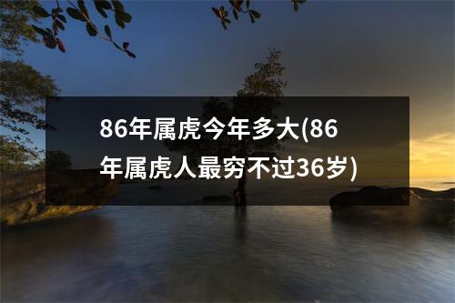 86年属虎今年多大(86年属虎人穷不过36岁)