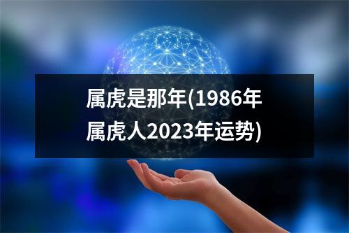 属虎是那年(1986年属虎人2023年运势)