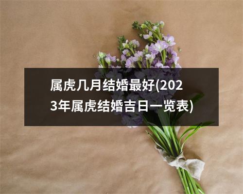 属虎几月结婚好(2023年属虎结婚吉日一览表)