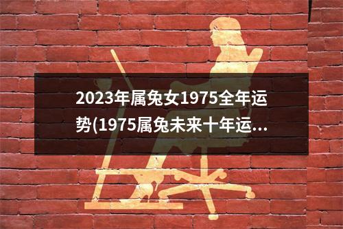 2023年属兔女1975全年运势(1975属兔未来十年运势如何)