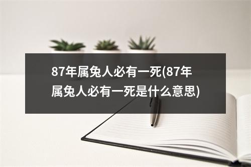 87年属兔人必有一死(87年属兔人必有一死是什么意思)