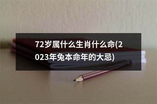 72岁属什么生肖什么命(2023年兔本命年的大忌)