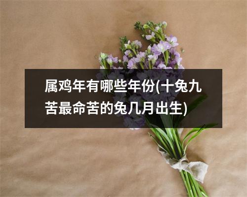 属鸡年有哪些年份(十兔九苦命苦的兔几月出生)