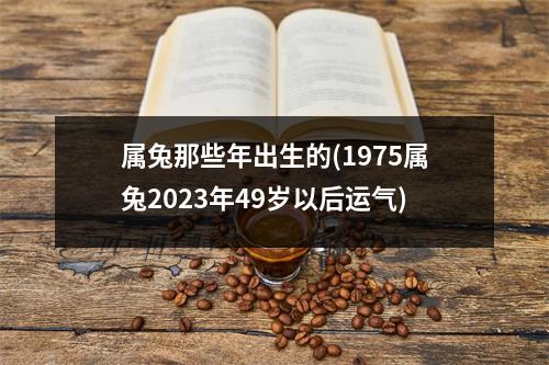 属兔那些年出生的(1975属兔2023年49岁以后运气)