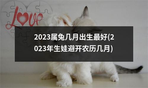 2023属兔几月出生好(2023年生娃避开农历几月)