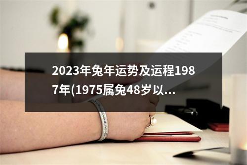 2023年兔年运势及运程1987年(1975属兔48岁以后运气如何)