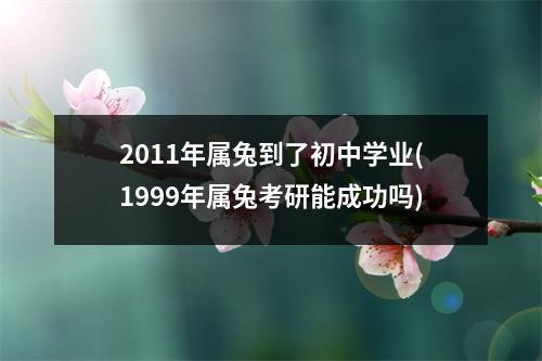 2011年属兔到了初中学业(1999年属兔考研能成功吗)