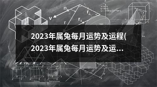 2023年属兔每月运势及运程(2023年属兔每月运势及运程麦玲玲)