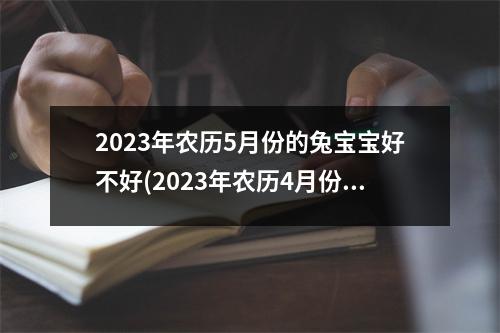 2023年农历5月份的兔宝宝好不好(2023年农历4月份的兔宝宝好不好)