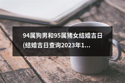 94属狗男和95属猪女结婚吉日(结婚吉日查询2023年10月28日男龙)