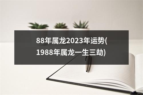 88年属龙2023年运势(1988年属龙一生三劫)