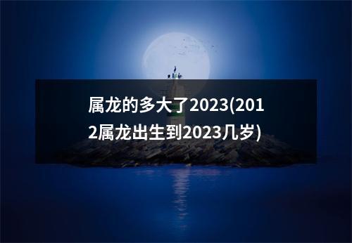 属龙的多大了2023(2012属龙出生到2023几岁)