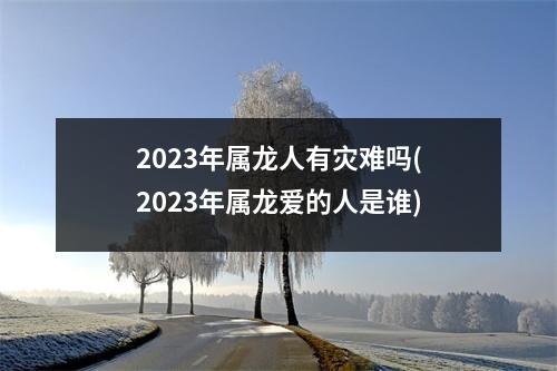 2023年属龙人有灾难吗(2023年属龙爱的人是谁)