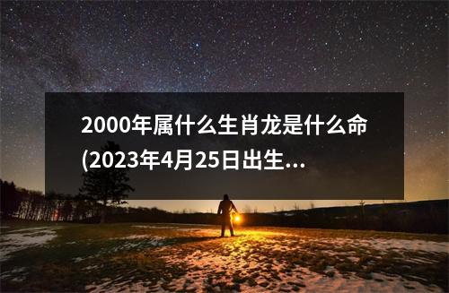 2000年属什么生肖龙是什么命(2023年4月25日出生是什么命)