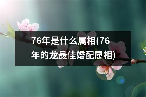 76年是什么属相(76年的龙佳婚配属相)