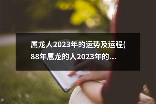 属龙人2023年的运势及运程(88年属龙的人2023年的运势及运程)