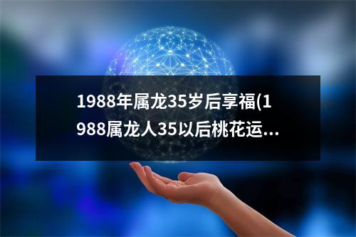 1988年属龙35岁后享福(1988属龙人35以后桃花运旺)