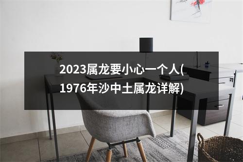 2023属龙要小心一个人(1976年沙中土属龙详解)